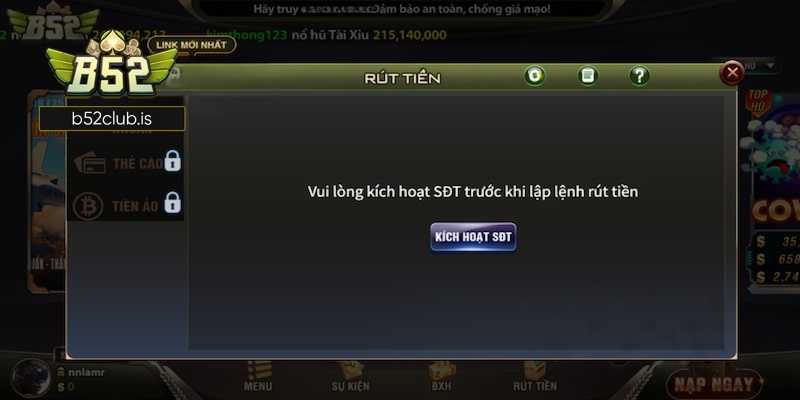 4 bước rút tiền nhanh gọn lẹ tại B52club
