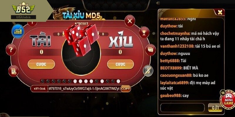 Cược tài xỉu MD5 B52Club theo tỷ lệ