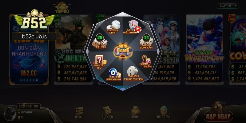 Tổng hợp các trò chơi minigame tại B52club