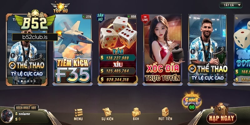 Vô số sản phẩm chất tại B52club